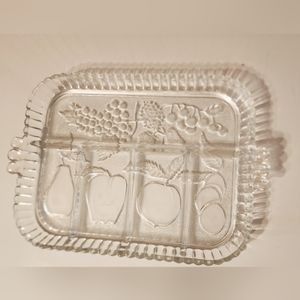 Indiana‎ Glass Vintage 5 Part Relish Tray mint Clear 12 3/4" x 9"